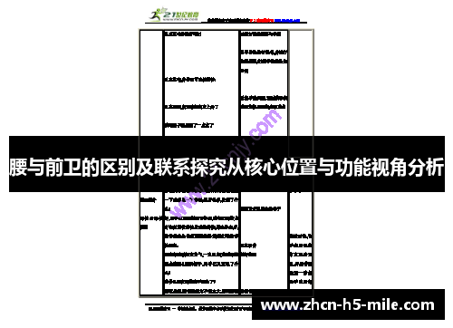 腰与前卫的区别及联系探究从核心位置与功能视角分析