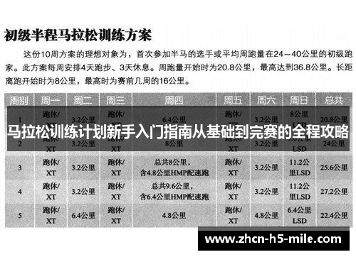 马拉松训练计划新手入门指南从基础到完赛的全程攻略